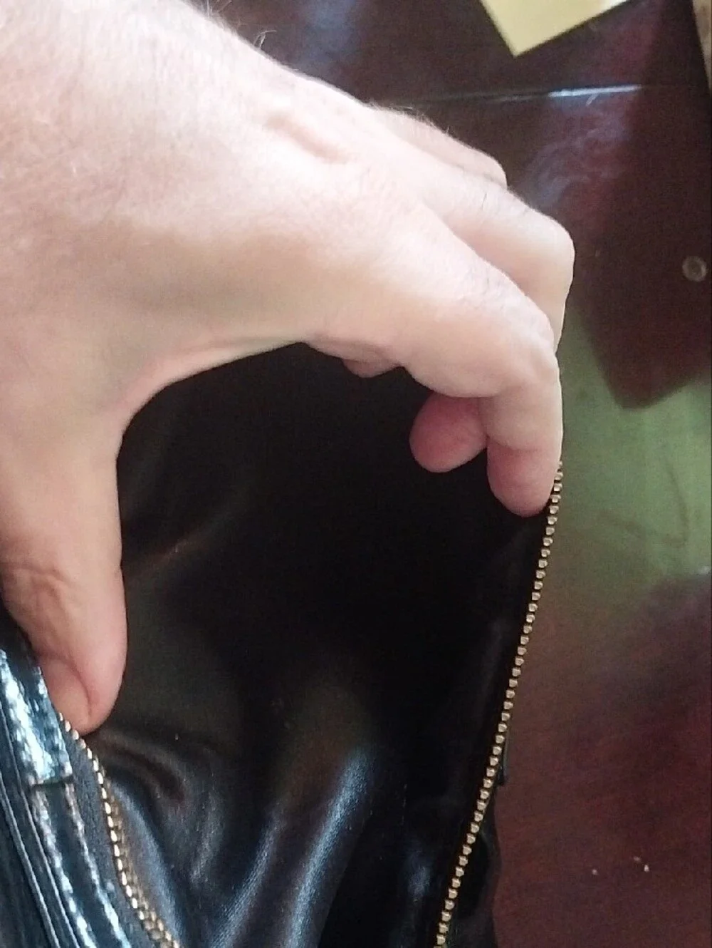 Coach Black Patent Leather Shoulder Bag with Gold Hardware